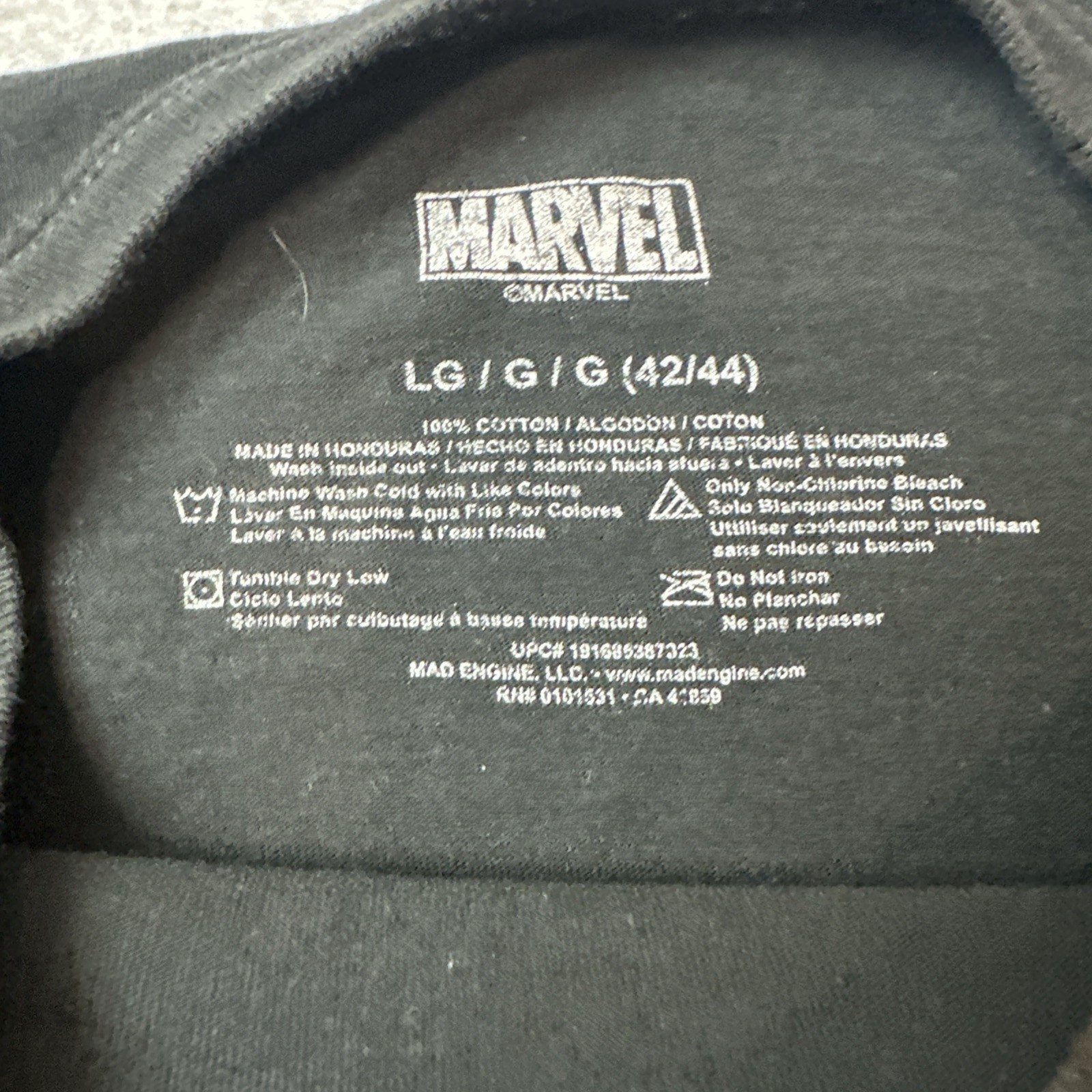 Marvel Mad Engine Men's T-Shirt Large Black Venom Face Purple Green Cosplay gallery
