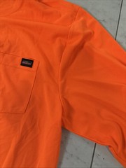 Dickies Performance Long Sleeve Pullover Shirt w/ Pocket Orange Mens XL BNWOT