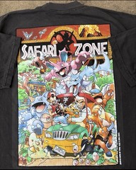 Pokemon Safari Zone Pikachu Charizard Nidoking T-Shirt Shanejag XL Rare New