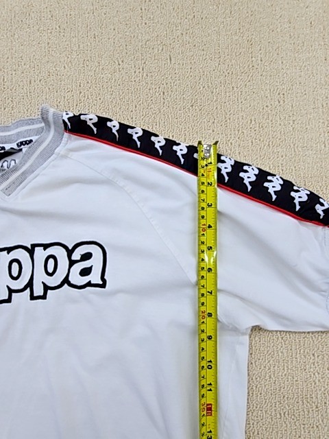 Kappa T Shirt Mens XL White Short Sleeve Striped V Neck Regular gallery