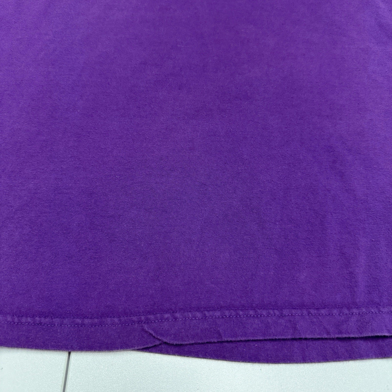 Vintage Eddie Bauer EBTEK T Shirt Mens Large Purple Printed Logo gallery