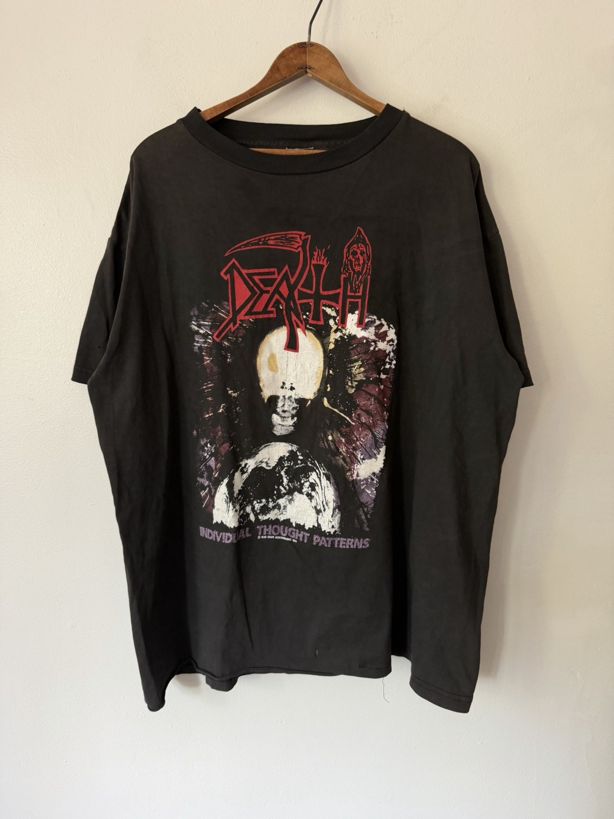 VTG 90s Original Death Individual Thought Patterns Distressed Shirt Fits XL