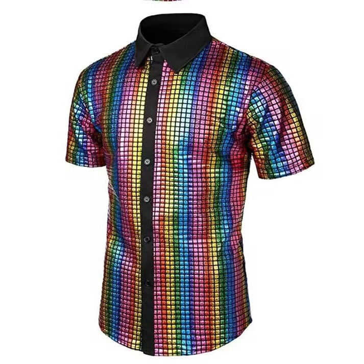 Men's summer party shiny t-shirt gallery