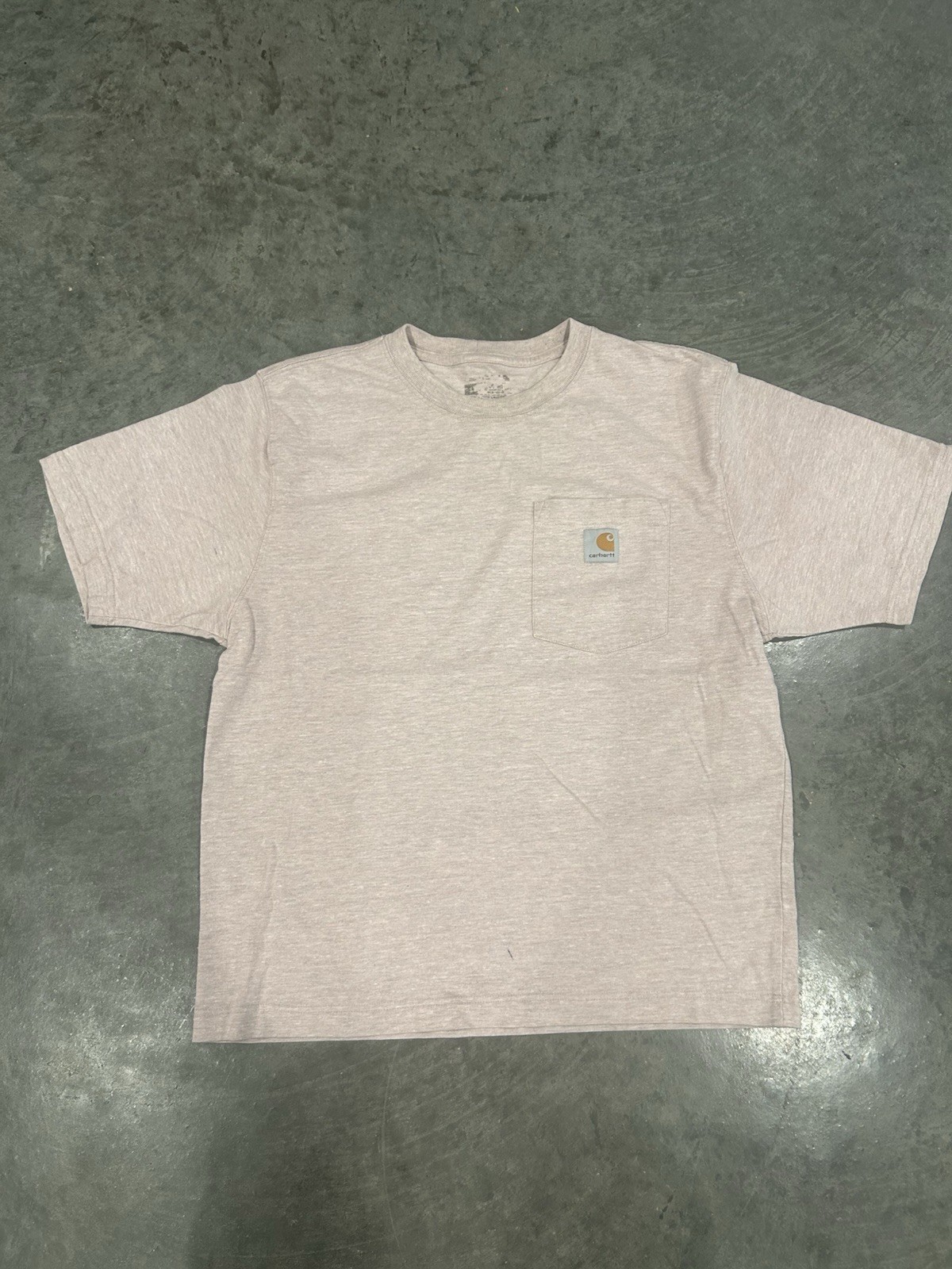 Carhartt Men’s Gray Logo Pocket Crew Neck Short Sleeve Cotton T-Shirt Regular gallery