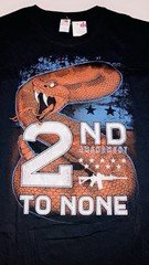 2ND AMENDMENT t-shirt, 2nd To None Men’s Size L, Right To Bear Arms, Rifle Tee