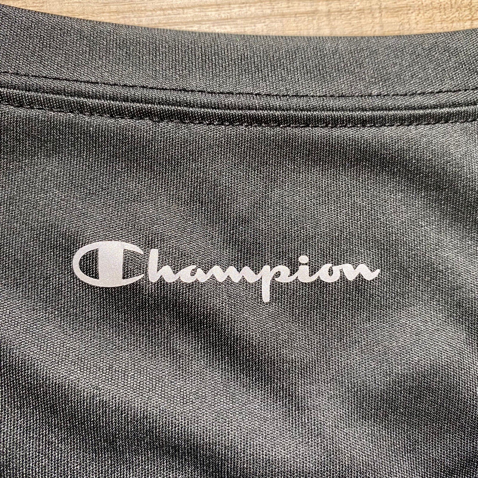 CHAMPION Mens Double Dry Shirt Short Sleeve Moisture Wicking Size M Black gallery