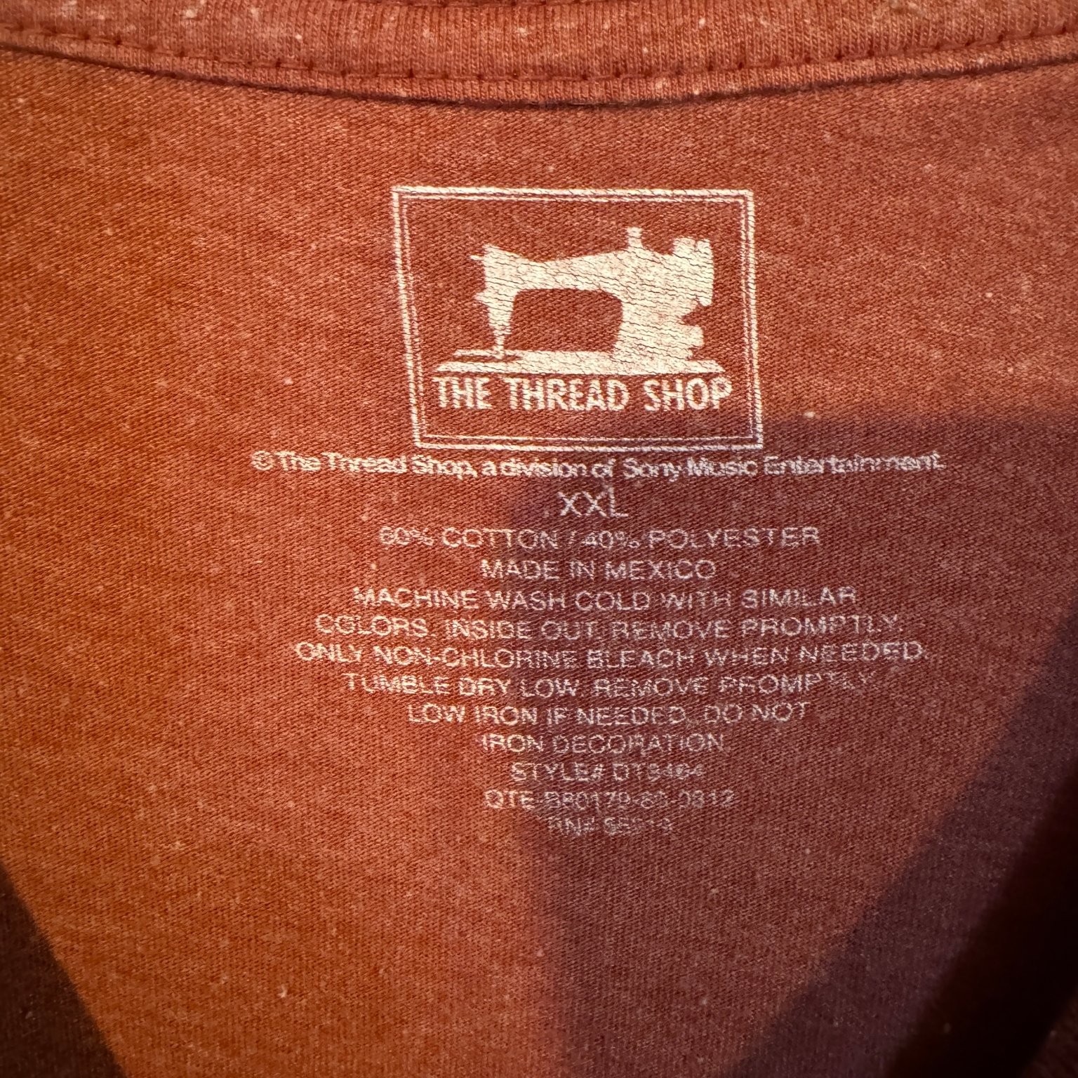 The Thread Shop T-Shirt Men's XXL Maroon Heather Columbia Records Logo Cotton gallery