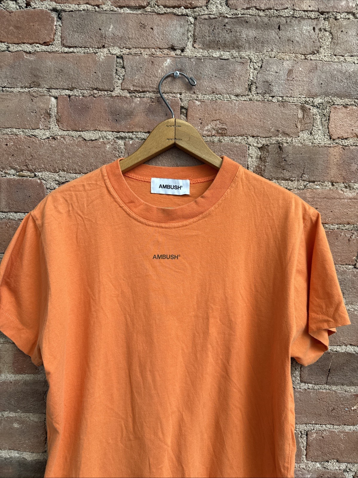 AMBUSH Men’s Tee, Sz 1, Orange 100% Cotton XL Logo Version Limited Edition Japan gallery