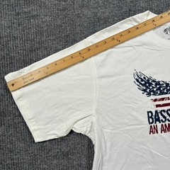 Bass Pro Shops Mens Eagle American Flag Graphic T-Shirt White XL Short Sleeve