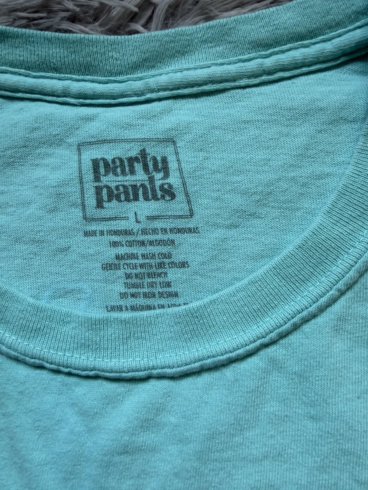Party Pants Men's Blue Alien UFO "Beer Me Up" Graphic Crew Neck T-Shirt Size L gallery