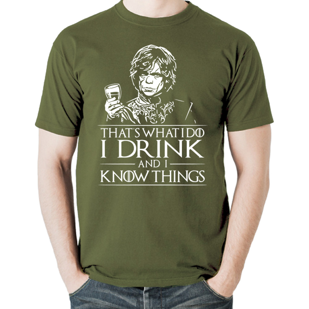 Tyrion Lannister I Drink and I Know Things GOT T Shirt Tee Gift New