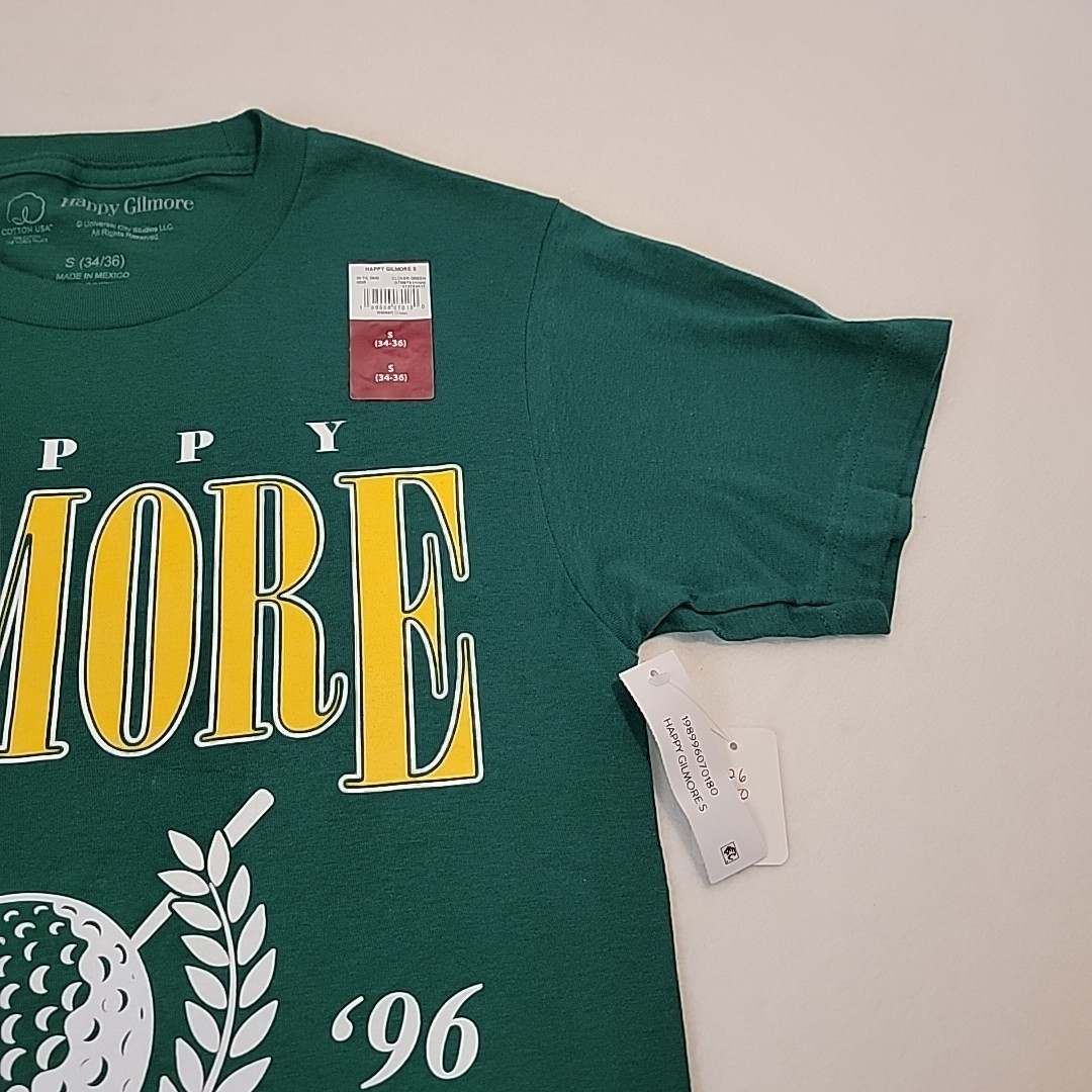 Happy Gilmore Men's Green Graphic Tee, Size S (34-36), "Just Tap It In" gallery