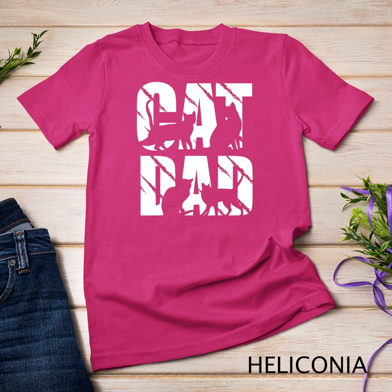 Mens Cat Dad design cat lover and cat dad T-Shirt Unisex T-shirt gallery