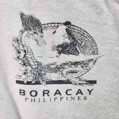 Ocean Wave Boracay Beach Philippines Tank Top White Graphic 3XL Vintage Style