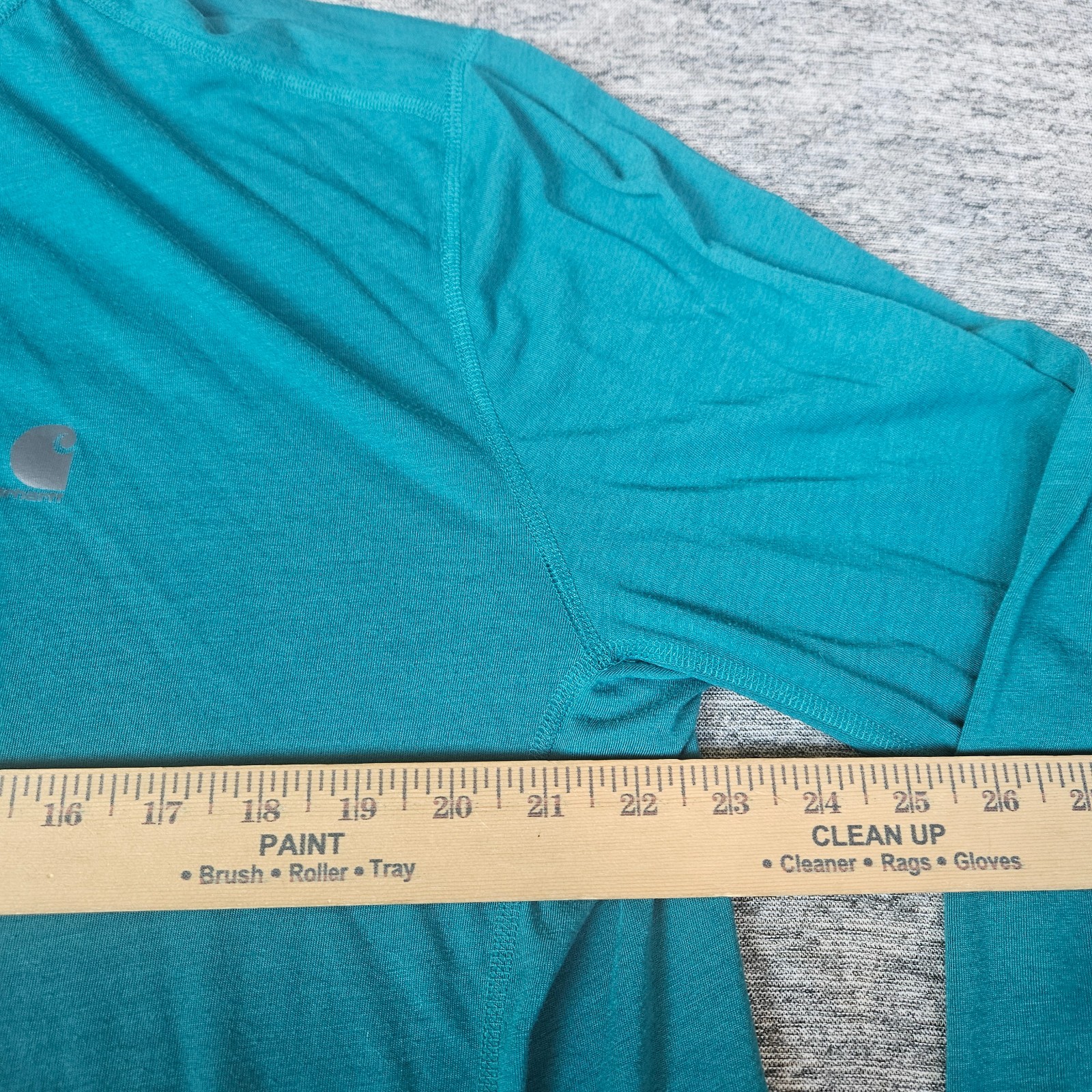 CARHARTT Force Extremes Men's XL Teal Green Relaxed Fit 1/4-Zip Pullover Shirt gallery