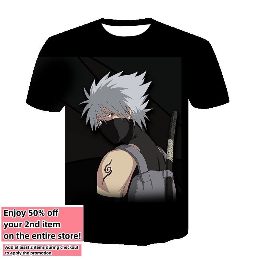 Anime Manga T-Shirt Cartoon Double-Sided Unisex Adult Size Large Medium Small