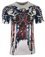 Xtreme Couture By Affliction Men’s T-Shirt COUTURE PATRIOT White Skull Biker S-5