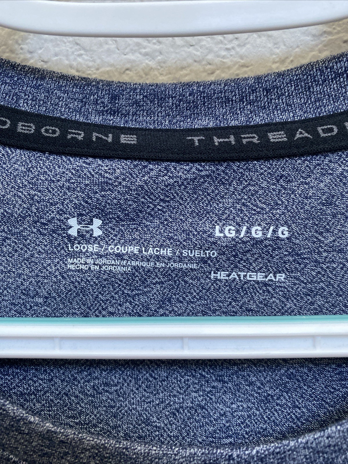 Men's Under Armour HeatGear Threadborne Large Loose Blue T-Shirt Crew Neck NWT gallery