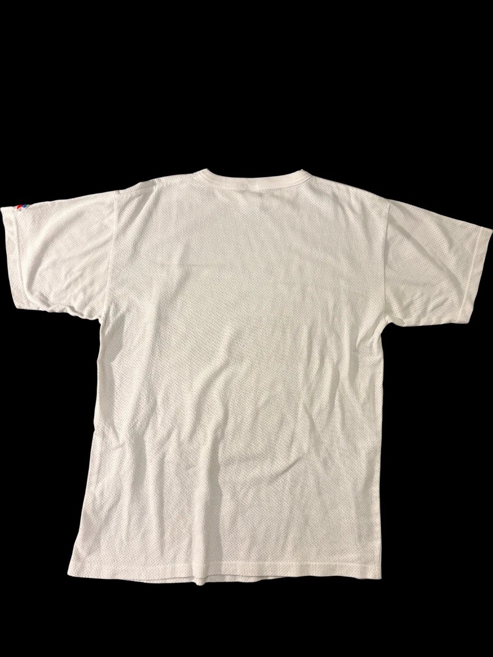 Vintage Russell Athletic Jersey Tee Mens L White Mesh 90s Blank Shirt Logo gallery