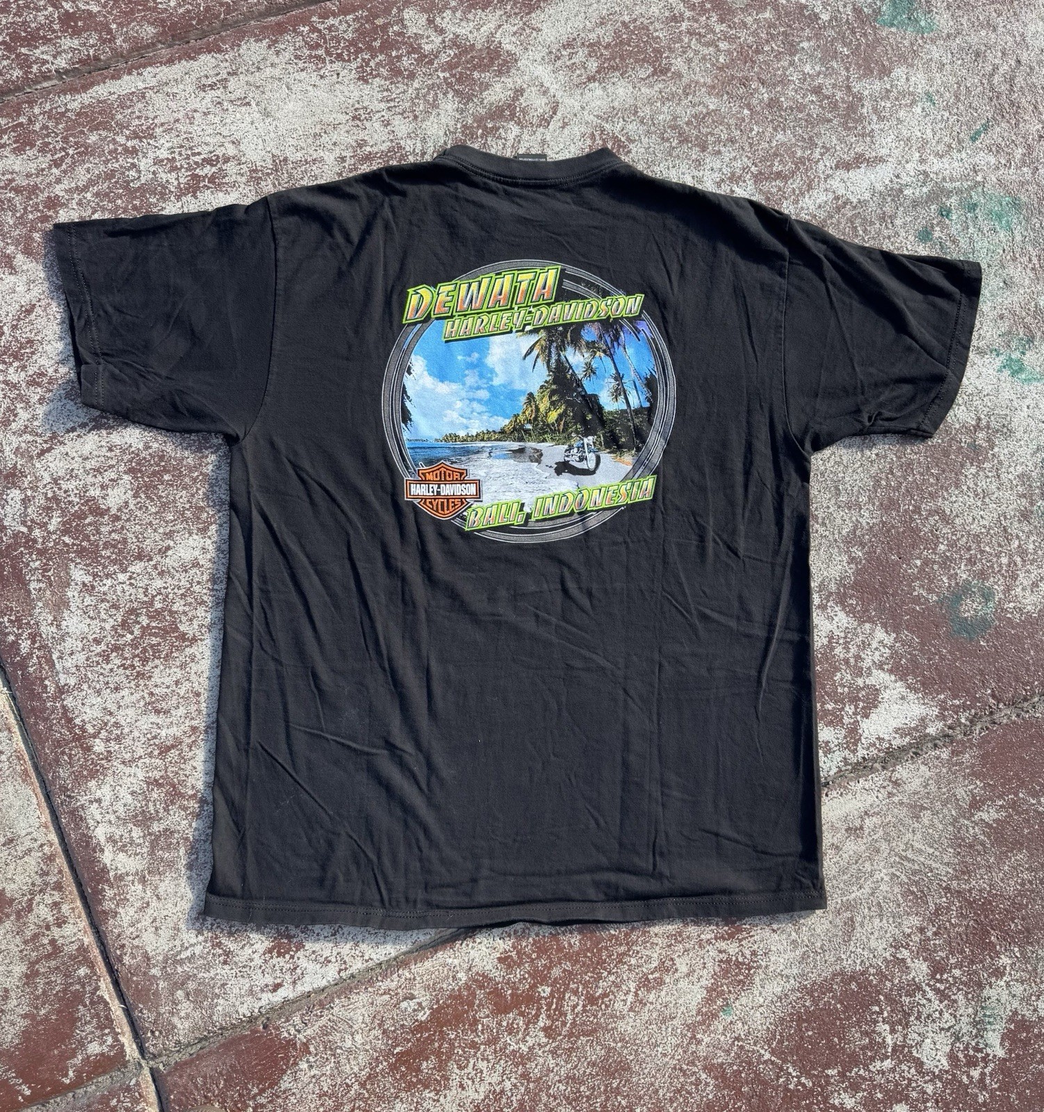 VTG 2000 Harley Davison Dewata BALI Indonesia Motorcycle Club T Shirt szXXL RARE gallery