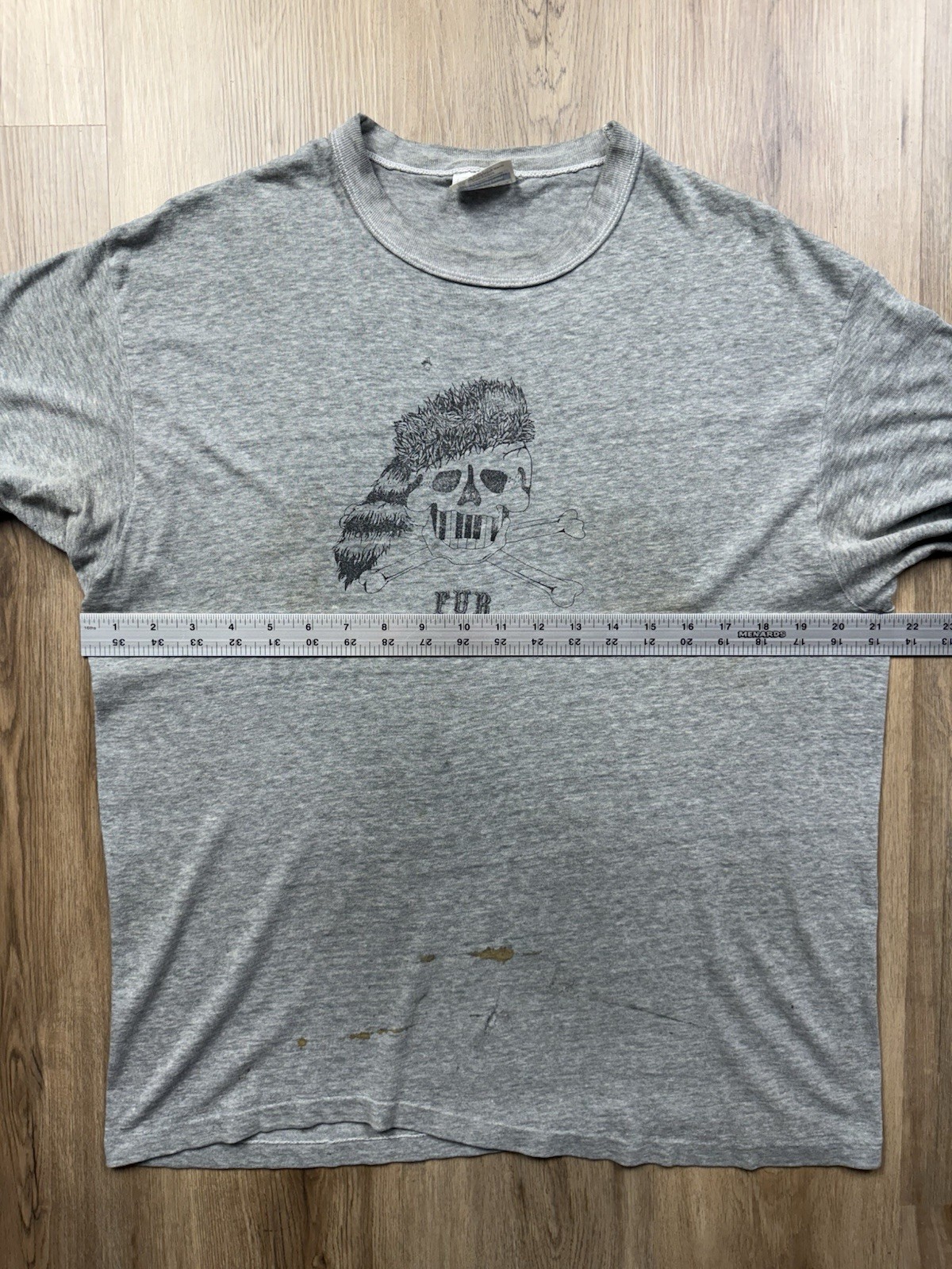 80’s VINTAGE Fur Trappers Jam Band Grey T-Shrit Size XL 5050 Skull Jolly Roger’s gallery
