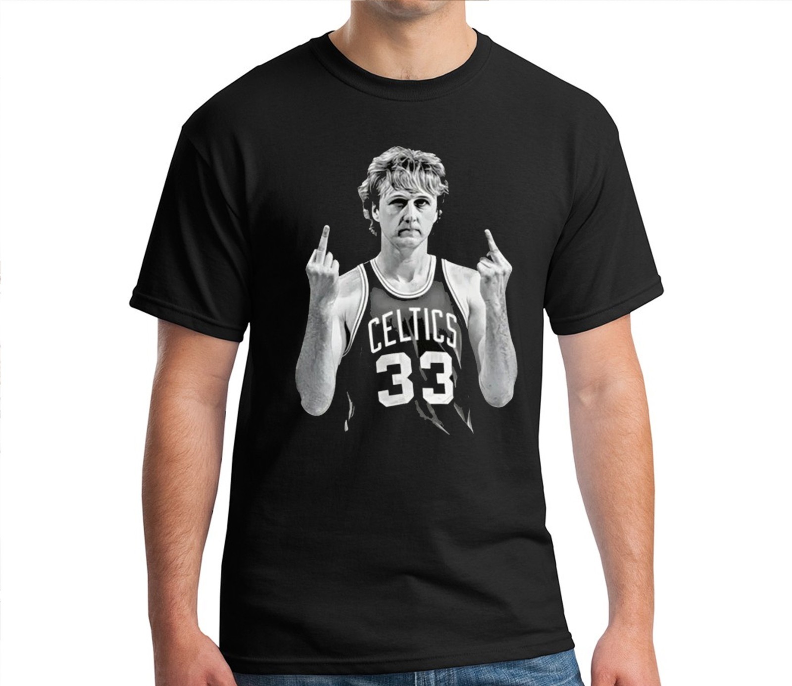 Larry Bird Middle Finger Unisex T-Shirt