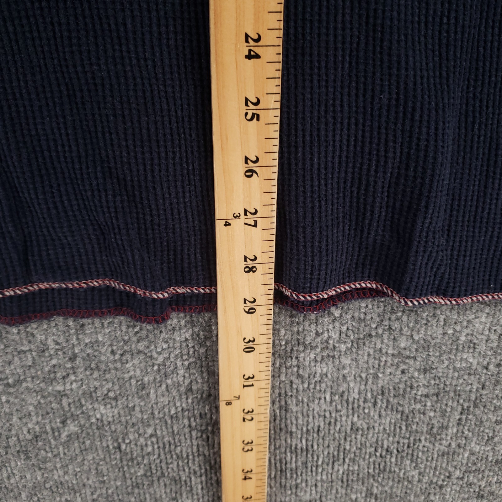 American Eagle T Shirt Mens XL Blue Vintage Fit Waffle Knit Thermal Long Sleeve gallery