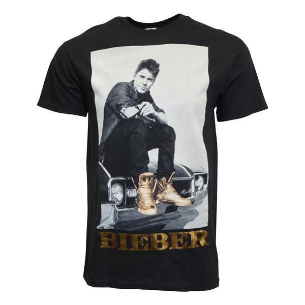 JUSTIN BIEBER GOLD FOIL MEN BLACK T SHIRT gallery