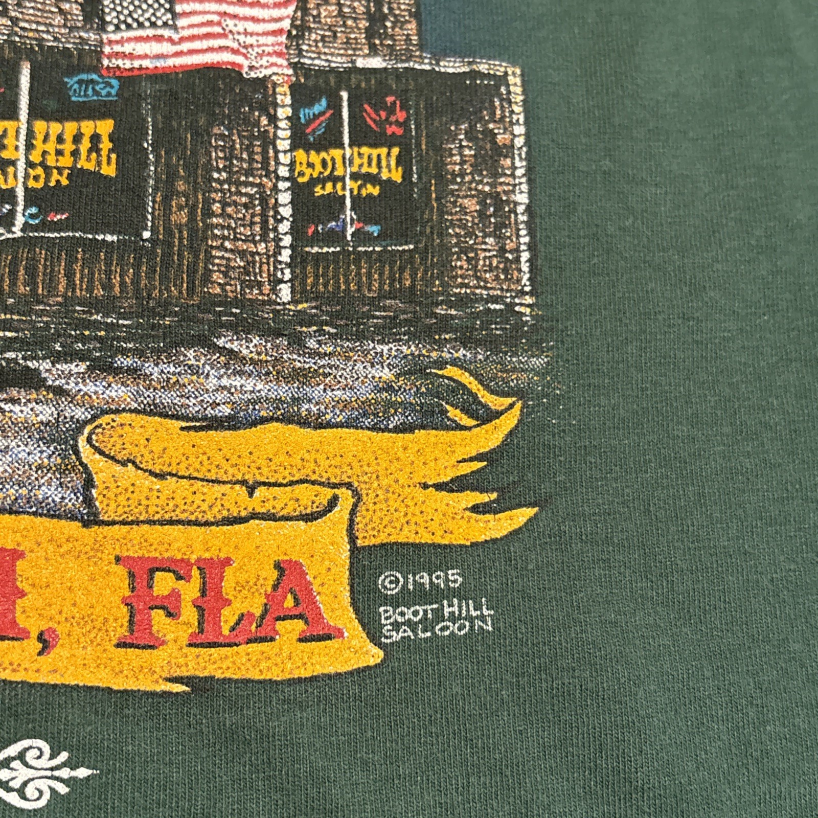 Vintage 90s Boot Hill Saloon Shirt XL Daytona Bike Week Single Stitch Chopper gallery