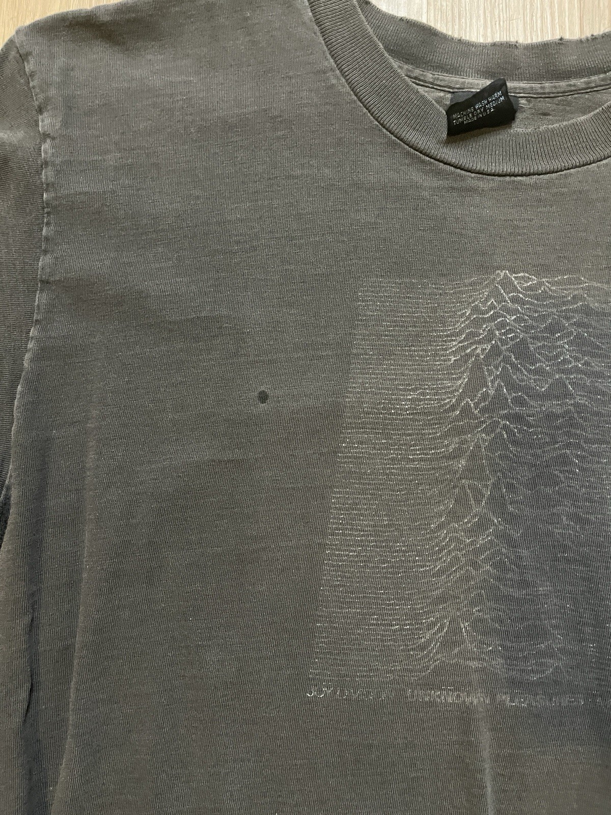 Vintage Joy Division Shirt 80s Wild Oats Unknown Pleasures RARE Distressed READ gallery