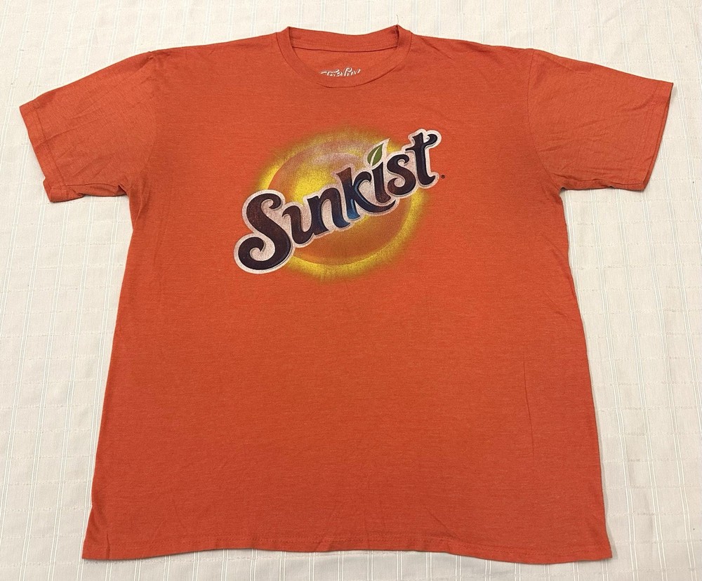 Sunkist Logo Tee Luv Vintage Inspired s/s Orange Graphic Tee Cotton Blend XL