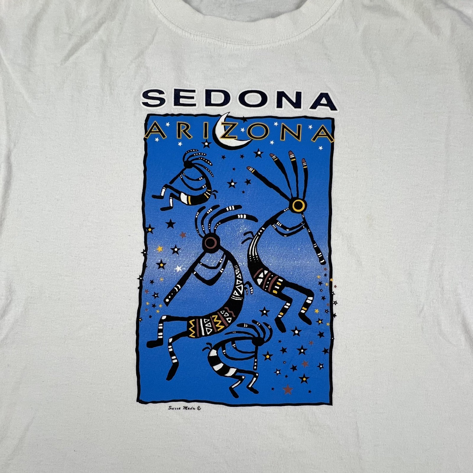 Sedona Arizona Shirt Mens XL White Graphic Kokopelli Souvenir Tee Anvil Cotton gallery