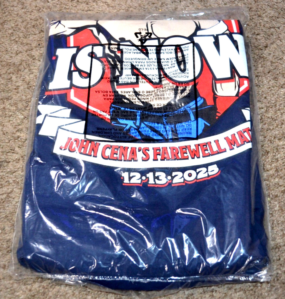 WWE AUTHENTIC JOHN CENA FAREWELL TOUR SHIRT WASHINGTON DC FINAL XL BRAND NEW XL