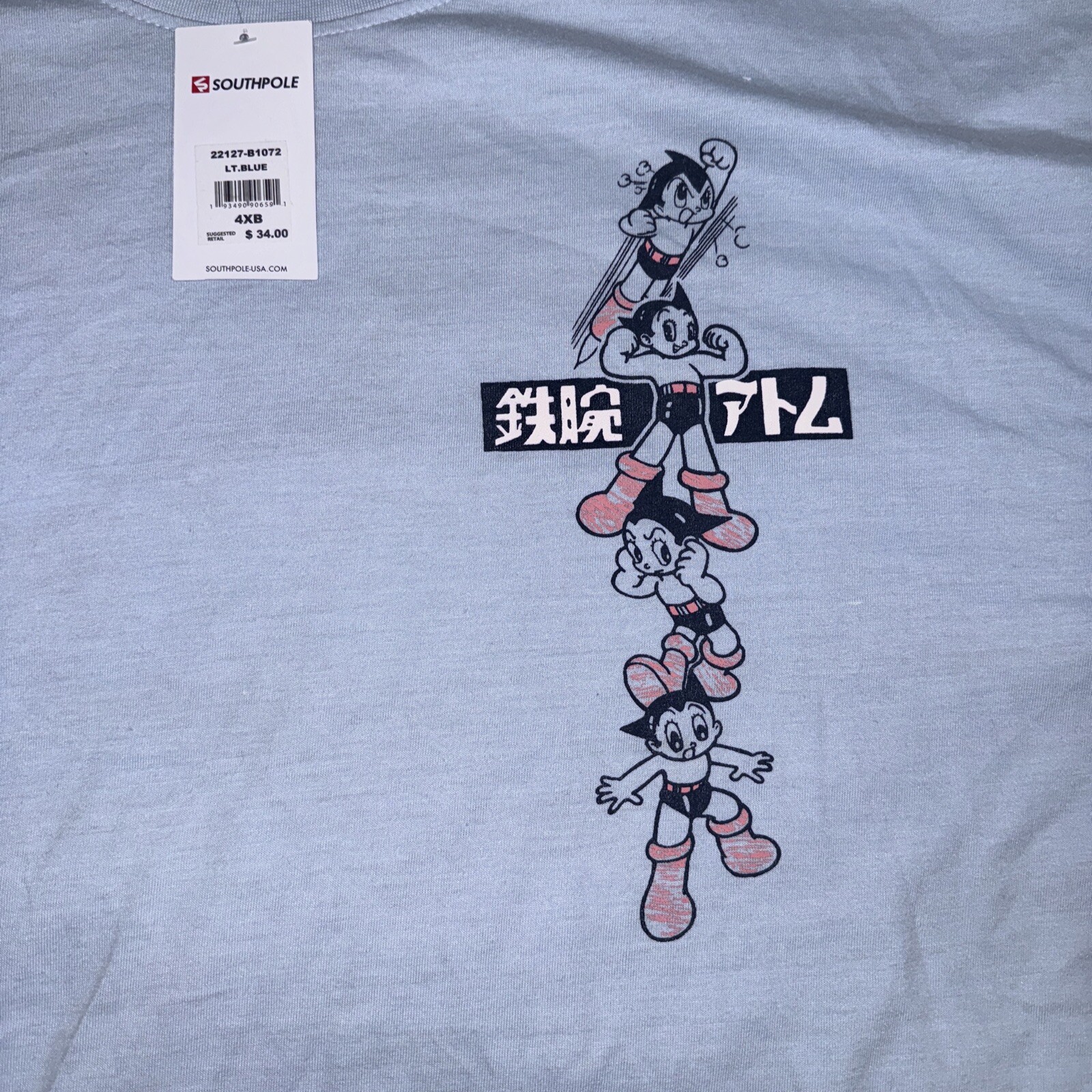 ASTRO BOY X SOUTH POLE TOKYO SIZE 4XB Blue SHIRT ANIME 60s CARTOON JAPAN gallery