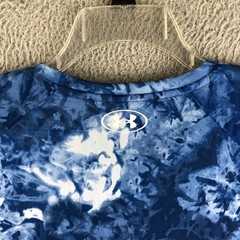 NWT Under Armour Performance Tee Mens 2XL Blue Cloud Dye UA Tech 2.0 Loose Flaw*