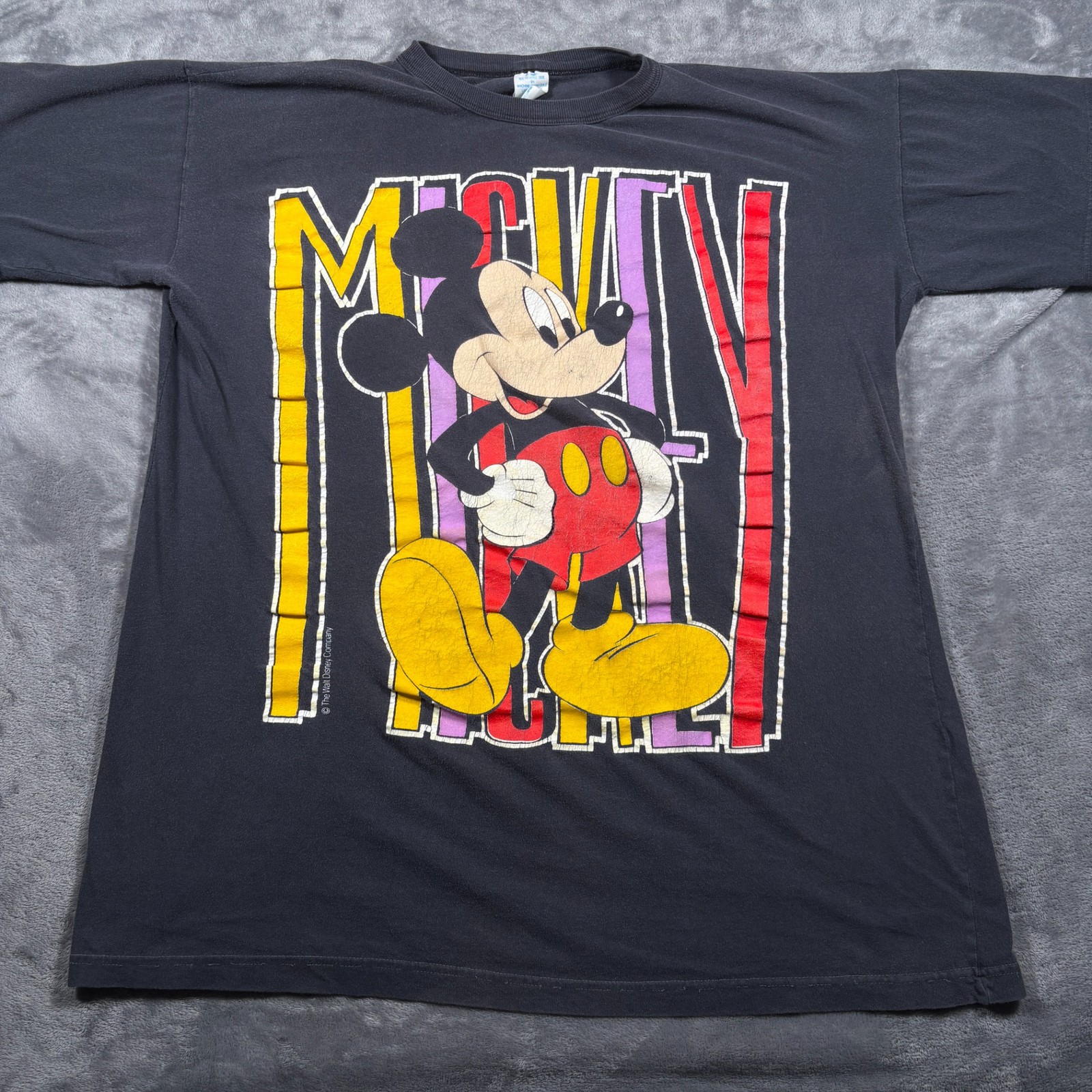 Vintage 90s LVM Sleepwear Mickey Mouse Iconic T-Shirt Mens OSFA Single Stitch
