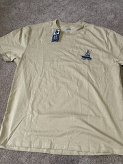 Salty Crew Classic Tee Small Tan Short Sleeve Fishing Boat Graphic T-Shirt New