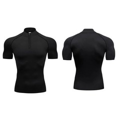 Compression Shirt Men Running Short Sleeve T-shirt Gym Clothes Summer Tight Fitn