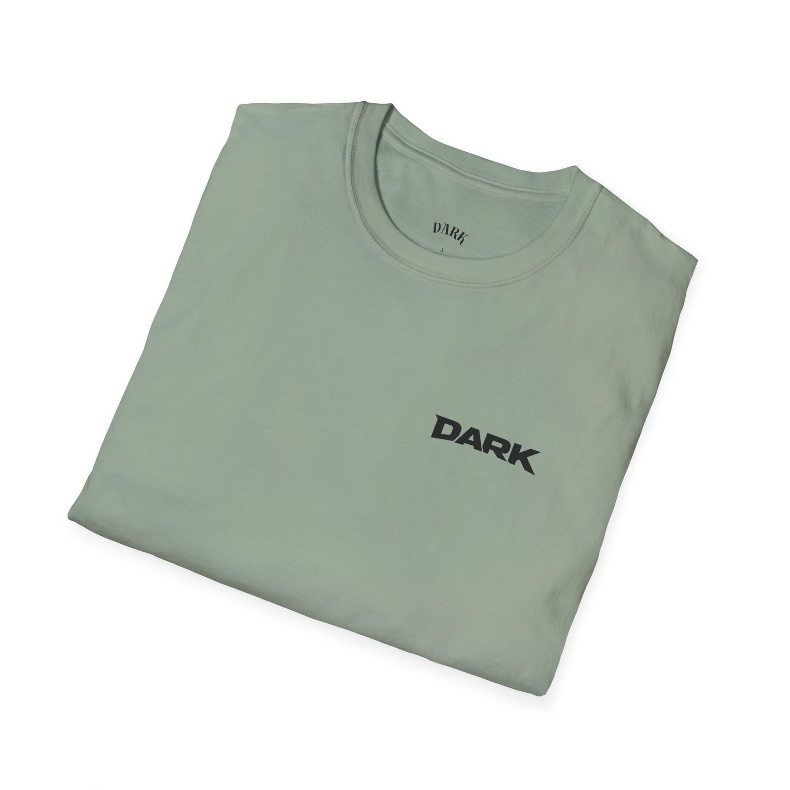 Dark minimal logo T-Shirt | Small chest print, neutral tee gallery