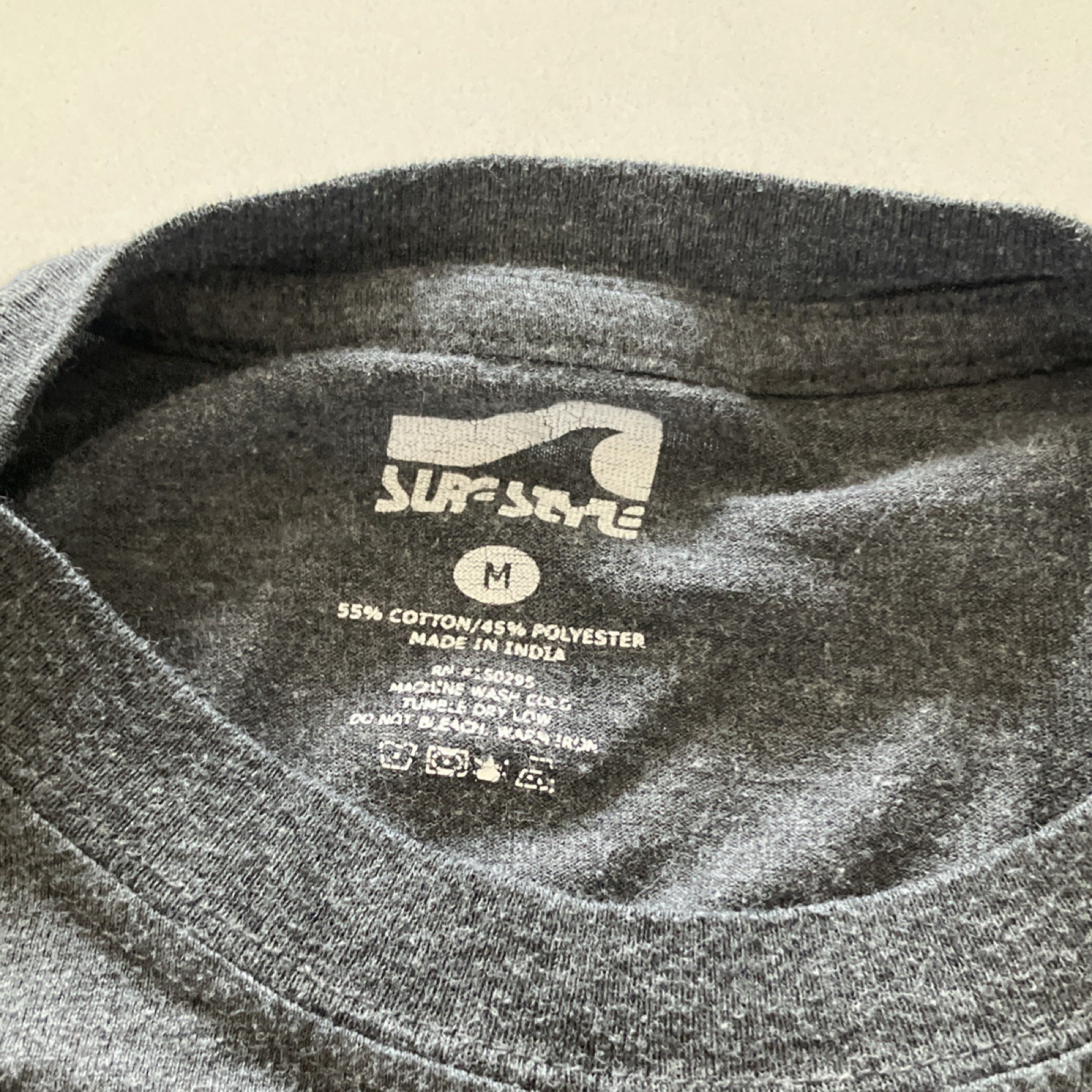 Surf Style Men's Miami Beach Graphic T-Shirt Gray M Cotton Blend Crew Neck gallery