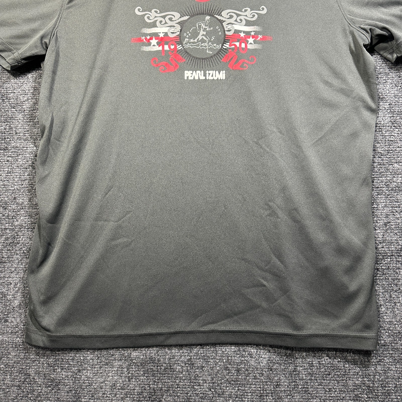 Pearl Izumi Tee Shirt Mens Large Gray 1950 Graphic Short Sleeve Crew Neck gallery