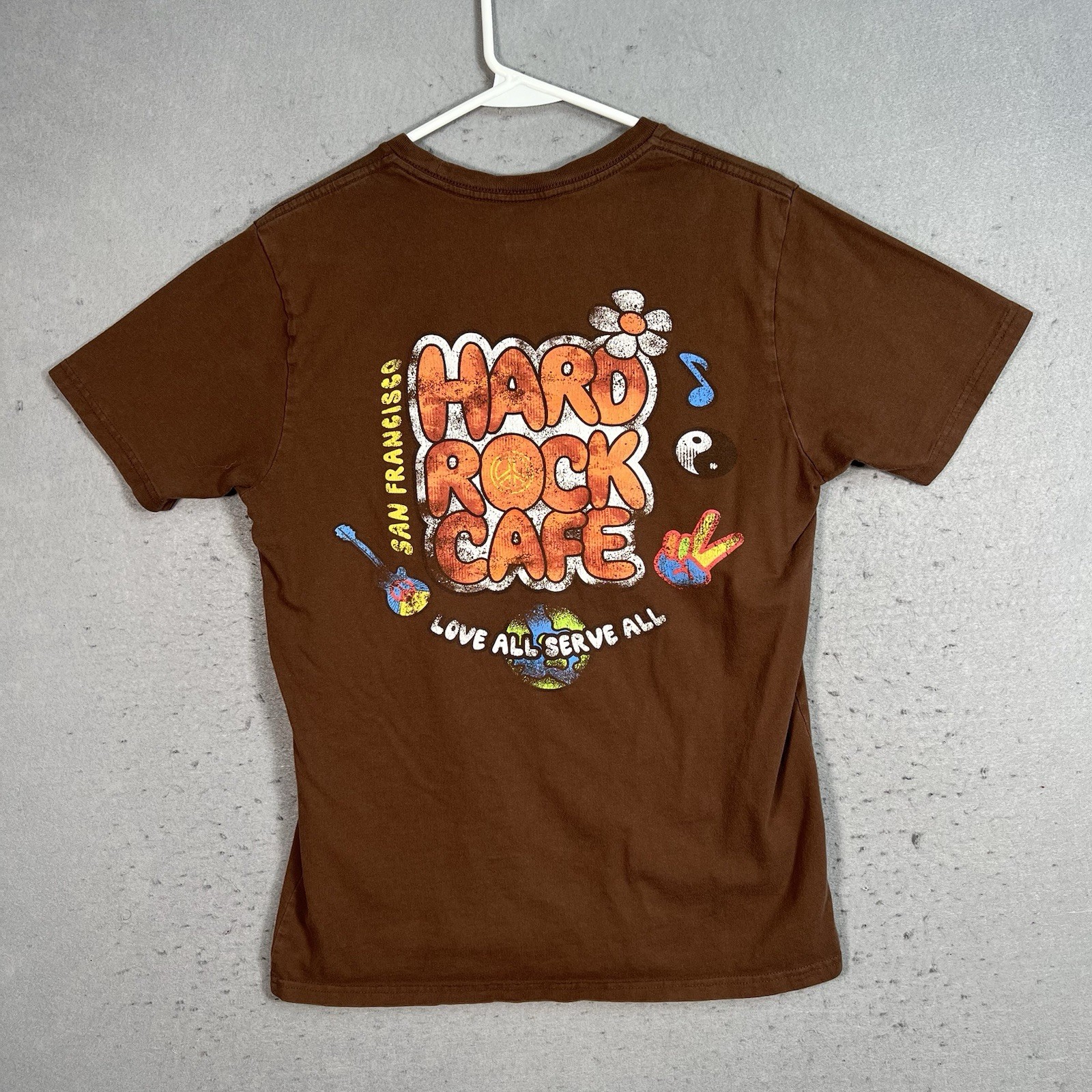 Hard Rock Cafe x Pacsun San Francisco T Shirt Adult Medium Brown Mens