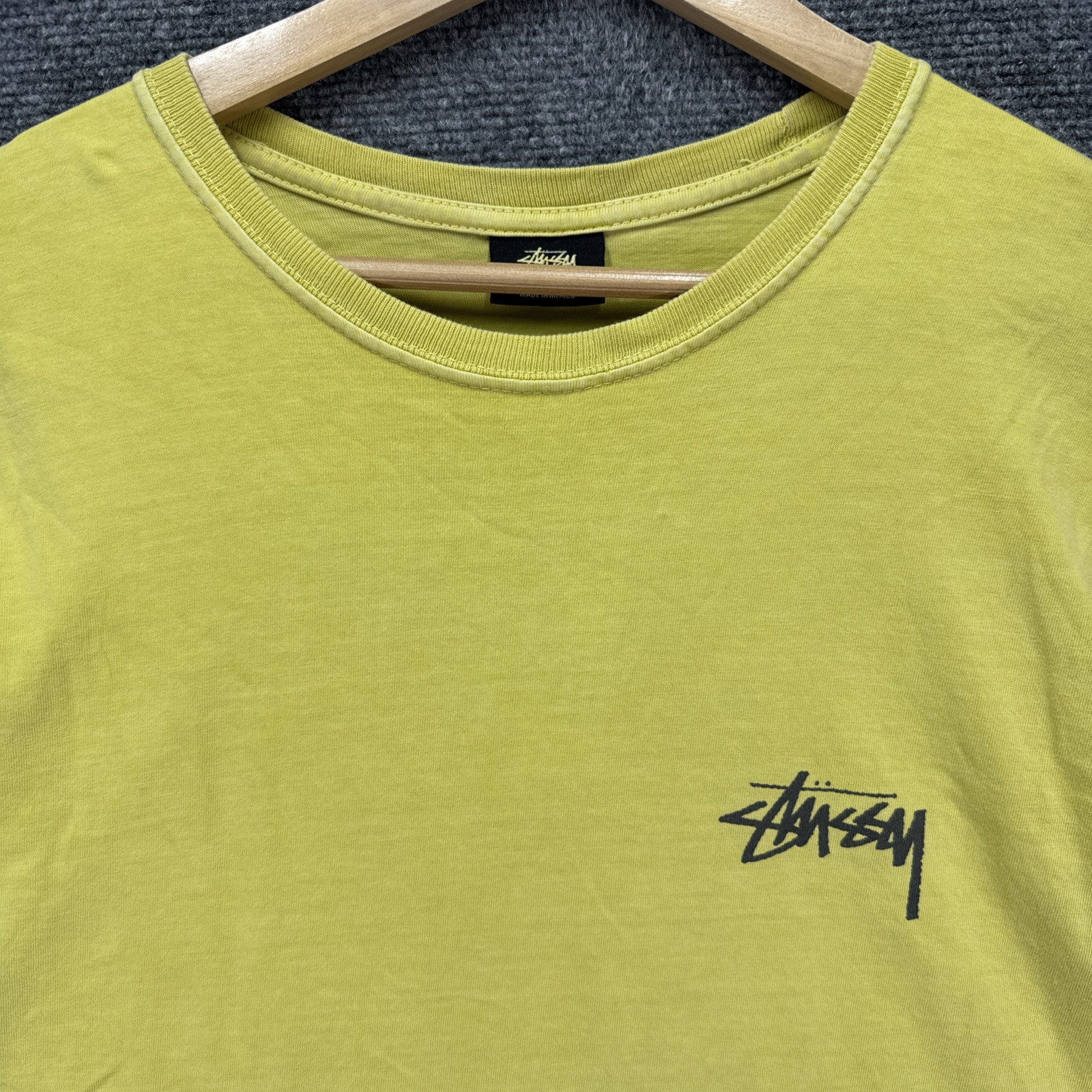 Vintage Stussy Shirt Mens Large Yellow 90s Remixed Classics 8 Ball Eight Skate gallery