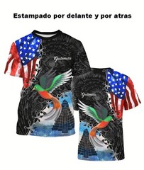 PLAYERA DE GUATEMALA UNISEX ESTAMPADO 3D ALTA CALIDAD COLORES VIVOS