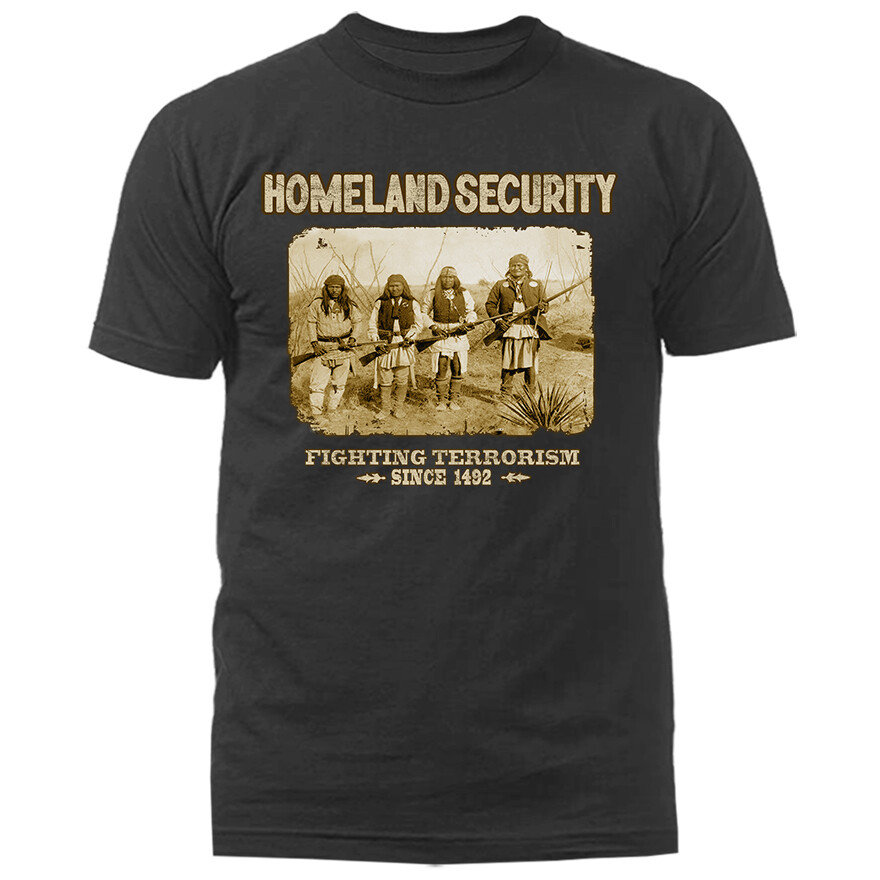 Native American Fighting Terrorism Since 1492 2nd Amendment Gun T-shirt