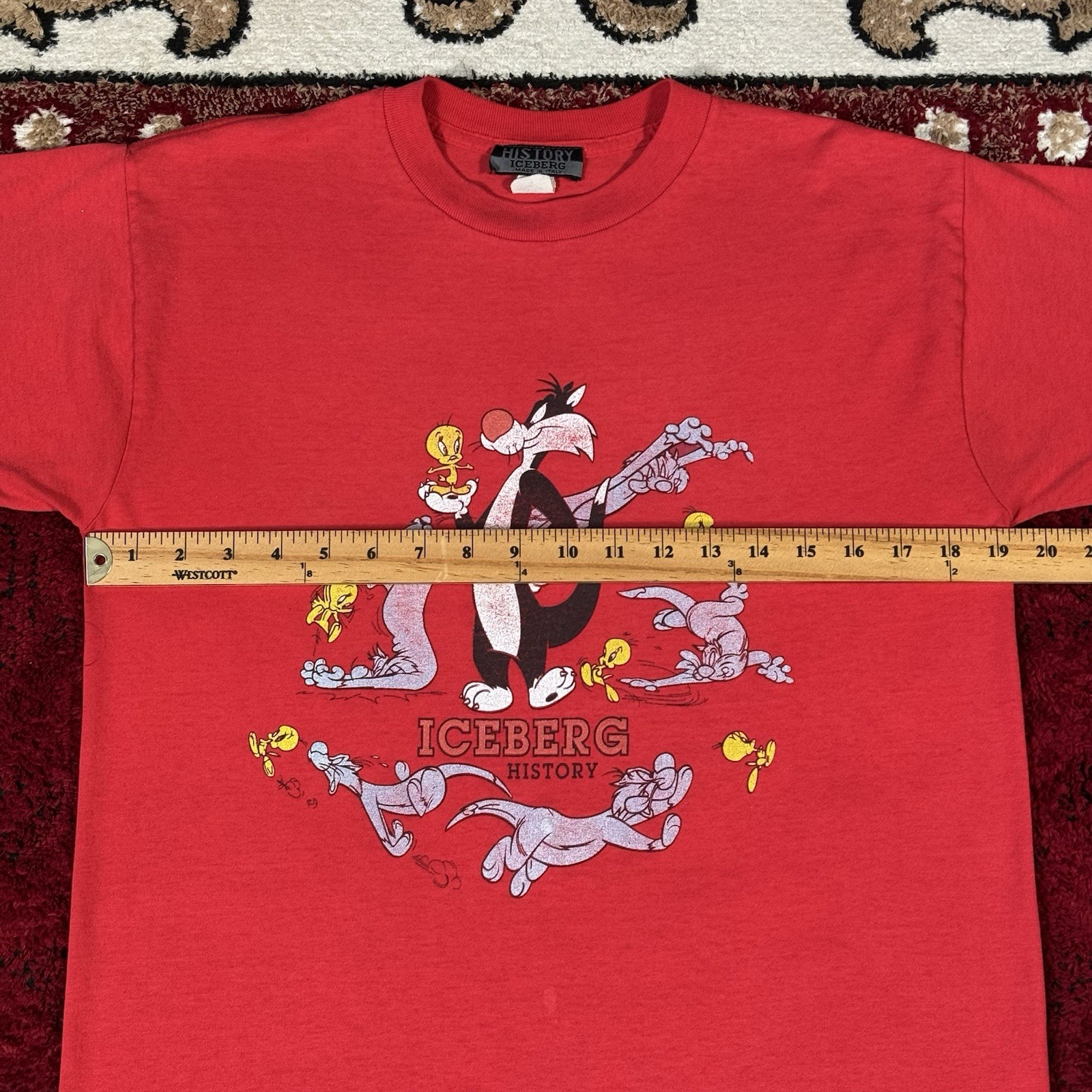 Vintage Y2K Iceberg Looney Tunes Tweety Sylvester T Shirt Size S Made In Italy gallery