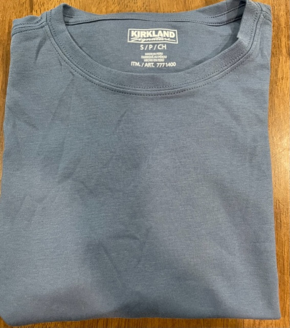 KIRKLAND MEN'S PERUVIAN PIMA COTTON TEE T-SHIRT(DUSTY BLUE SMALL)NWT gallery