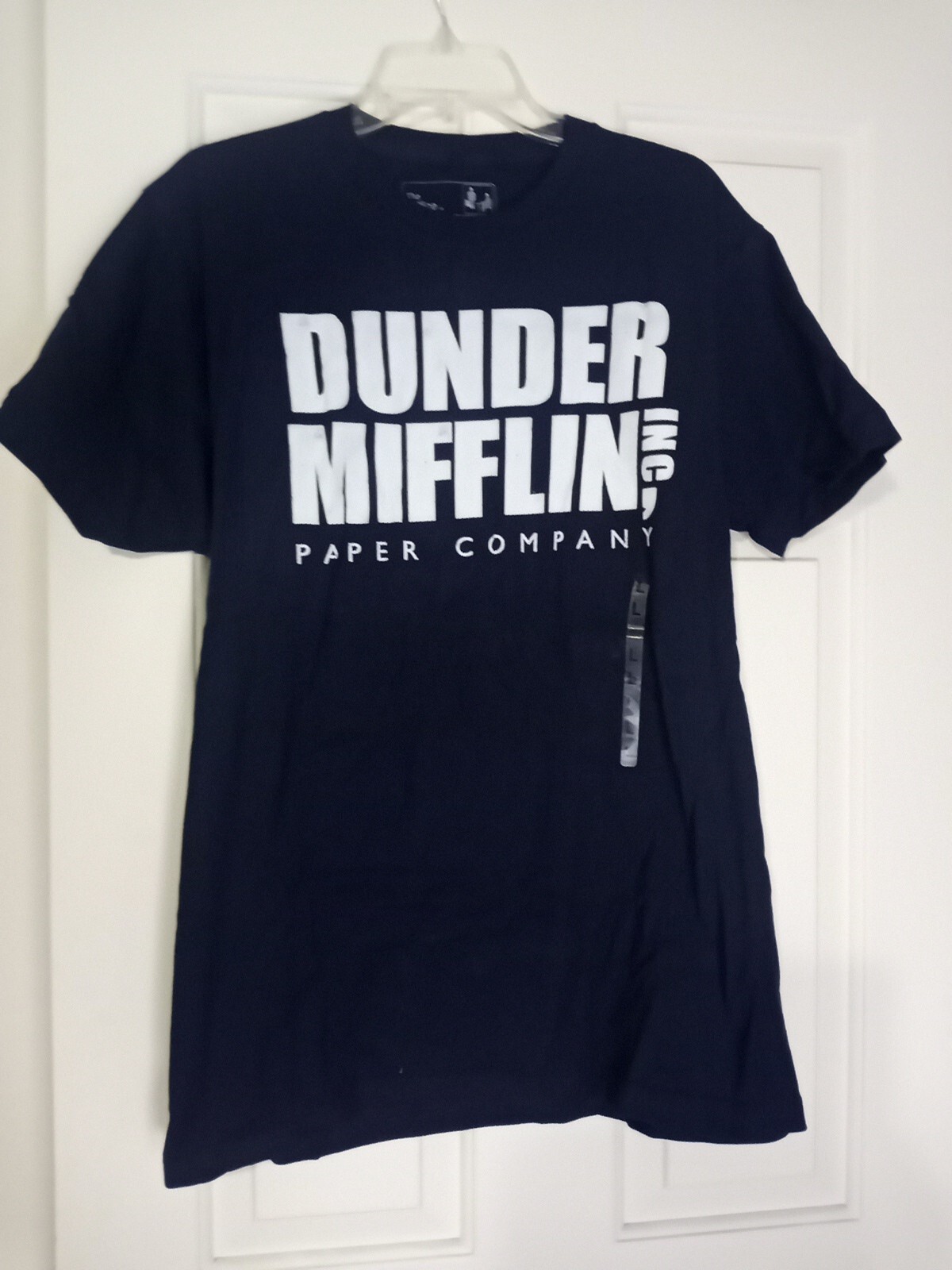 New The Office Dunder Mifflin Paper Company Inc. Tee T-Shirt Size L Navy/White gallery