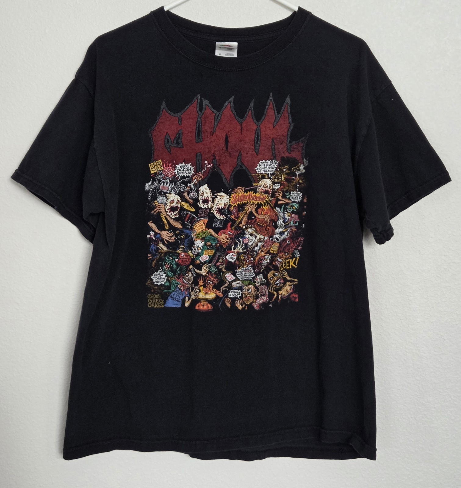 Ghoul Splatterthrash Graphic T-Shirt Large Punk Streetwear Rat Fink Grunge