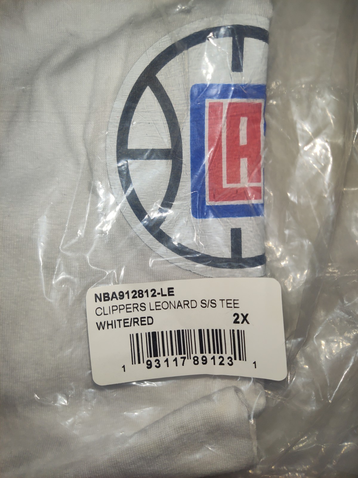 Men's L.A. Clippers T-shirt Size 2XB Color White New With Tags gallery
